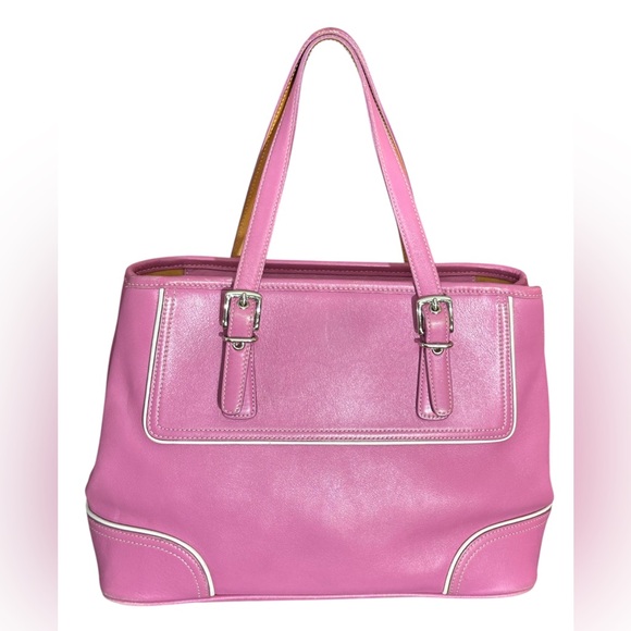 Coach Vintage Pink Hampton Satchel Tote with COA - Picture 2 of 16
